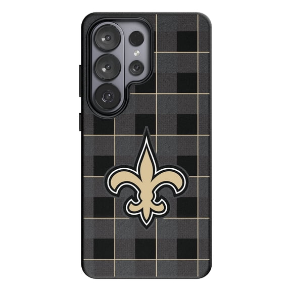 Keyscaper New Orleans Saints Plaid Galaxy Magnetic Bump Case