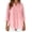 Pink, variant on Bibifish Womens Tshirts Fashion Solid Color Lapel V Neck Loose Split Hem Soft Breathable Spring Summer Office Commute Trendy Tshirts