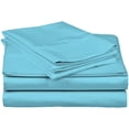 thumbnail image 1 of 300 Thread Count Egyptian Cotton Solid Sheet Set Teal / Queen, 1 of 1