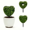 thumbnail image 2 of JLFNYA Heart Shaped Artificial Boxwood Stake, 14.17", Faux Boxwood Heart Stake, Valentine Yard Stakes, Outdoor Garden Wedding Valentine’s Day Decorative, 2 of 8