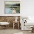 thumbnail image 3 of Stupell Industries Coastal Marsh Pier Abstraction Gold Floating Frame Canvas Art, 31 x 25, by Kim Curinga, 3 of 8