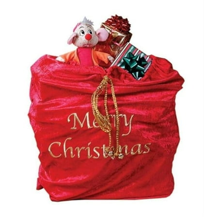 Morris Costumes FW7534 30'' x 36'' Santa Sack with Gold Embroidered Lettering