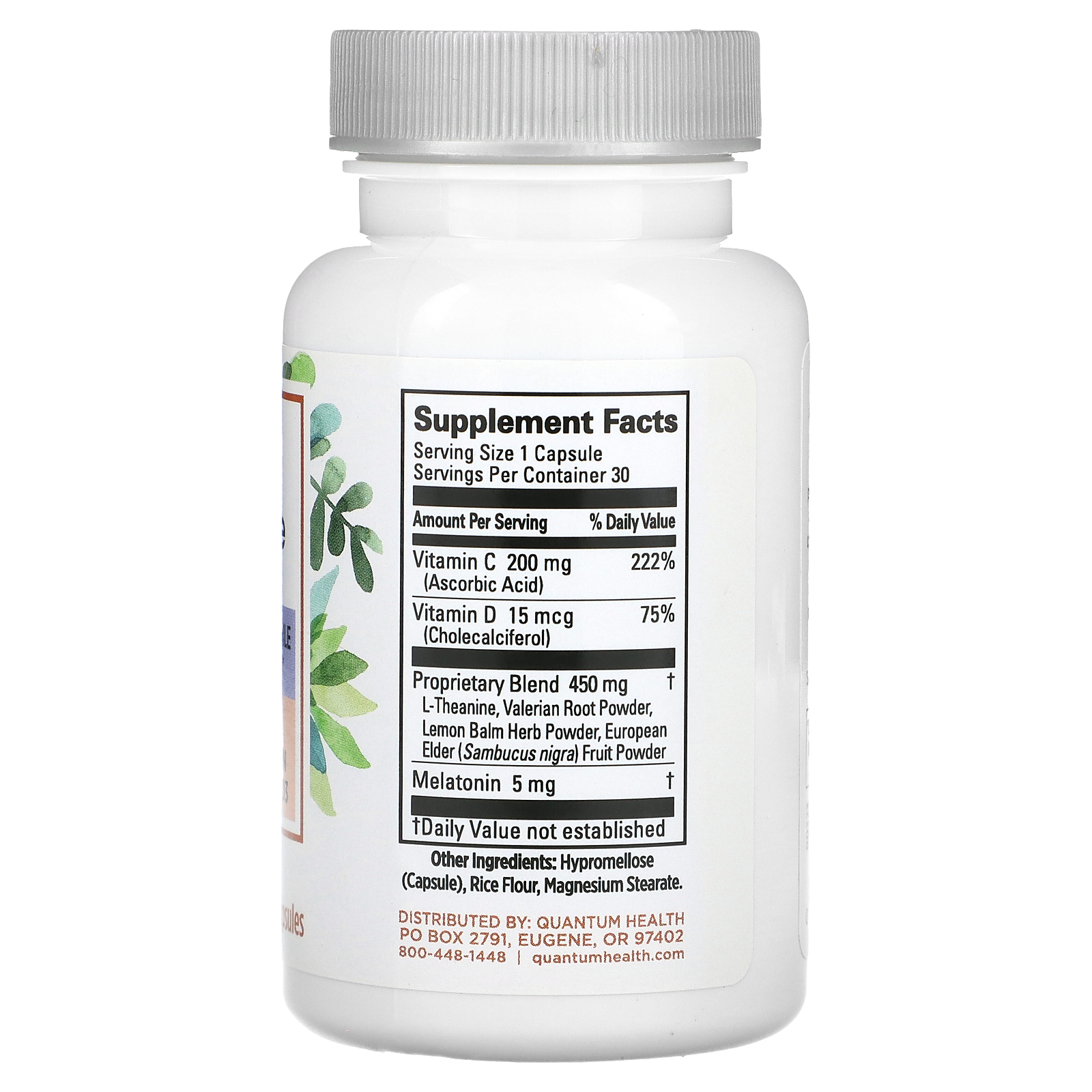 Quantum Health Sleep + Immune, Melatonin, 30 Capsules