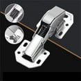 thumbnail image 1 of 5 Inch Cabinet Hinges, Stainless Steel, Drill-Free Installation, Non-Slotted, Cushioning Damping, Thickened Rivets, Universal Fit, Quiet Closing, Durable Hardware, 1 of 9