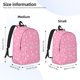 thumbnail image 2 of Balery Snowflake pink backgrounds Mochila Clásica Impresa Básica para Viaje, Mochila Escolar Resistente al Agua, Mochila de Lona con Correas Ajustables-Small, 2 of 5