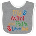 thumbnail image 3 of Inktastic Mimi and Papa Love Me Boys or Girls Baby Bib, 3 of 4