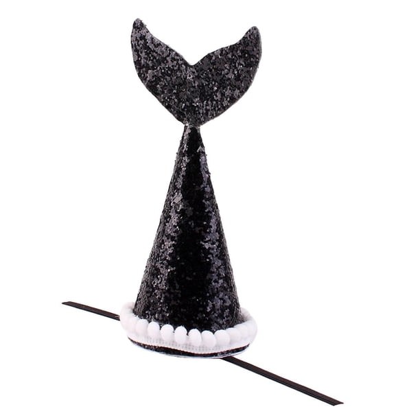 Sombrero de cumpleaños para , gorro para disfraz , accesorio para cabeza para , color negro Gloria Pet Dog Cat Headwear