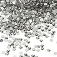 thumbnail image 1 of Uxcell Piedras de strass redondas de fondo plano, gemas de cristal de fondo plano para manualidades DIY, decoración de ropa y arte de uñas, plata SS16, 1 of 7
