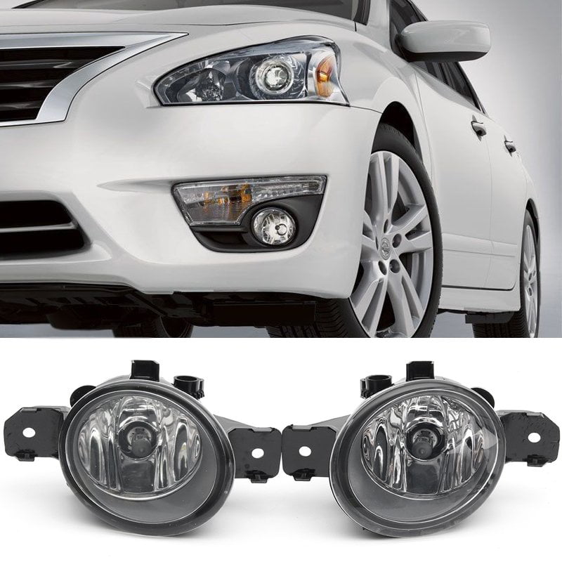 LABLT Clear Lens Bumper Driving Fog Light Lamp W/bezel+switch Replacement for 2016-2018 Nissan Altima