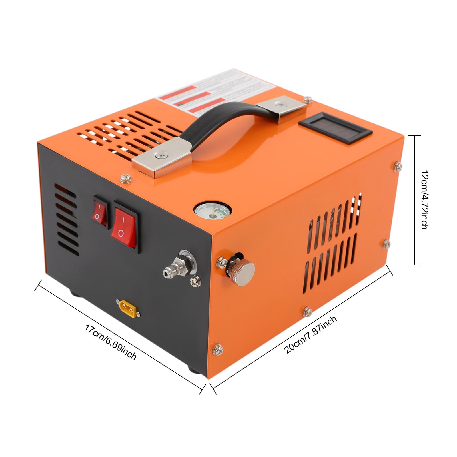 300W 30 MPa Air Compressor Stainless Steel Orange Air Compressor for PCP Air Rifles Air Pistols PCP Air Guns