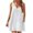White, variant on IROINNID Women's Sundress Summer Strap Dress Seashore Beach Gown V Tie Pocket Plush Ball Solid Color Drop Waist Dress