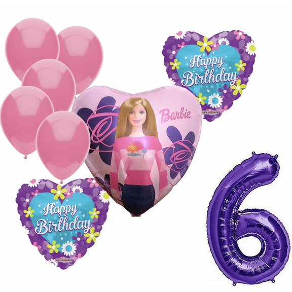Barbie Balloon Bouquet Heart Bundle #6