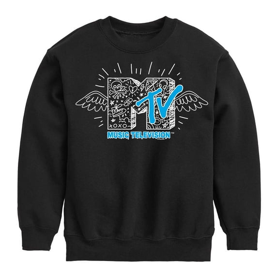 MTV Logo - Doodle M - Toddler And Youth Crewneck Fleece Sweatshirt