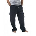 thumbnail image 2 of Pro Club Mens Heavyweight Cargo Sweatpants, Navy, 4XL, 2 of 4