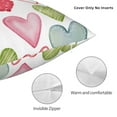 thumbnail image 5 of YFYANG Square Decorative Throw Pillow Case (Without Pillow Insert), Watercolor Cute Heart Doodle Bedroom Sofa Car Cushion Cover, 12"x12", 5 of 9
