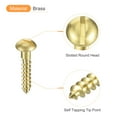 thumbnail image 4 of Wood Screws M4 x 20mm Slotted Round Head Brass Self-Tapping Screw WoodWorking Screw 15 Pcs, 4 of 6