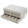 thumbnail image 4 of WHAMVOX 1Pack Earring Holder 45 Grids Beige Color Plastic Material For Women Daily Use, 4 of 8