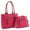 Hot Pink, variant on Montana West 2Pcs Handbags Set for Women Large Tote Bags Purse with Cute Crossbody bags, Black