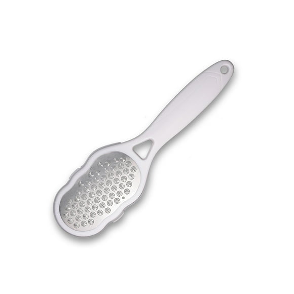 Seitruly Raspador de piel Herramienta de desguace Rallador de pie Acero inoxidable Mano de obra fina Operación simple Seguridad Alta eficiencia Cuidado de los pies Blanco Seitruly CE015404-02