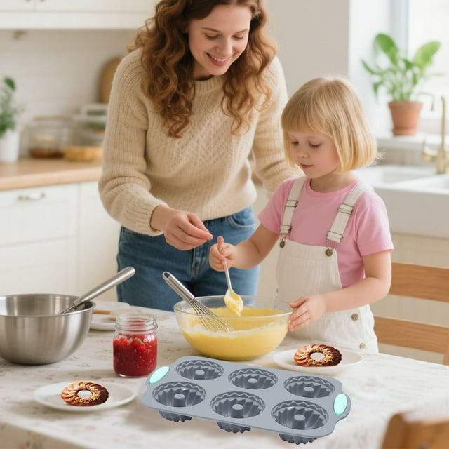 for Festive Home Party - Silicone Wreath Ice Tray with 6-Hole Design for Easy Release Busy Kitchen Reusable Freezer Tray for Drinks and Holiday Celebrations