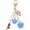 Blue, variant on Flower Charm Keychain, Cute Resin Rose Pendant Keychains Tassel Pearl Chain Keyring with Jewelry Box Light Pink 3.54 inch