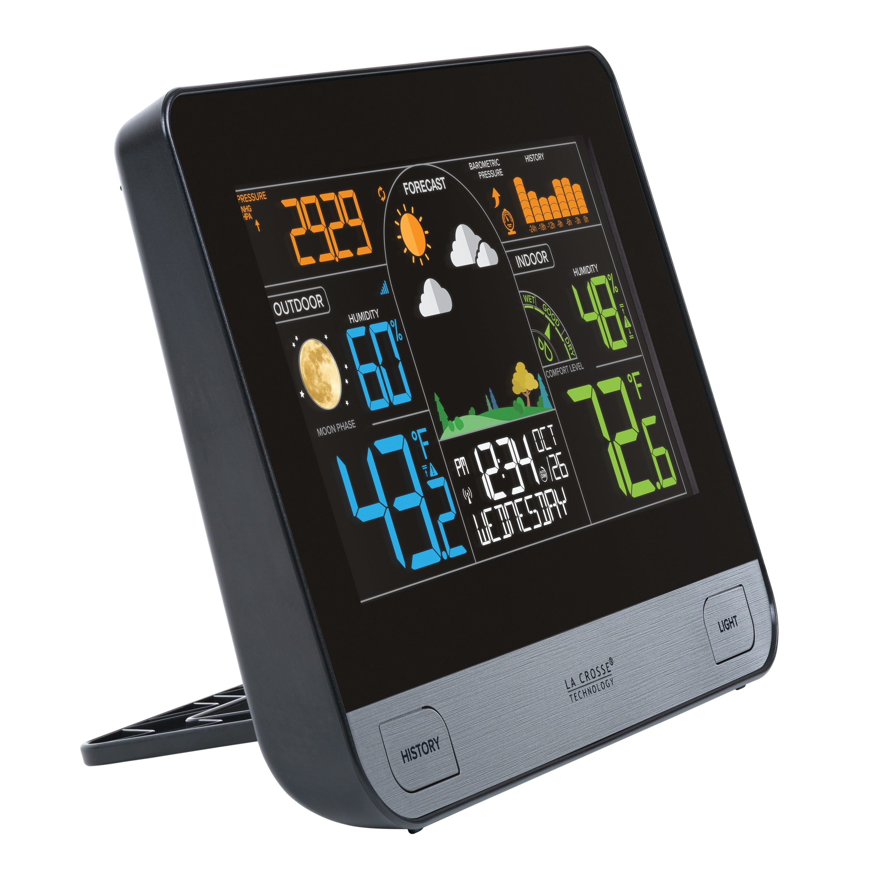La Crosse Technology Wireless Weather Station with Atomic Time, 1 Each, 308-47737-Int