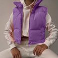 thumbnail image 4 of Shiyifa Veste Courte à Col Montant avec Fermeture Éclair pour Femmes, 4 of 7