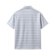 thumbnail image 5 of WIZUTIZ Men's Striped Shirts Short Sleeve Casual Golf Shirt with Button Pocket Summer Breathable Collared T-Shirts, 5 of 5