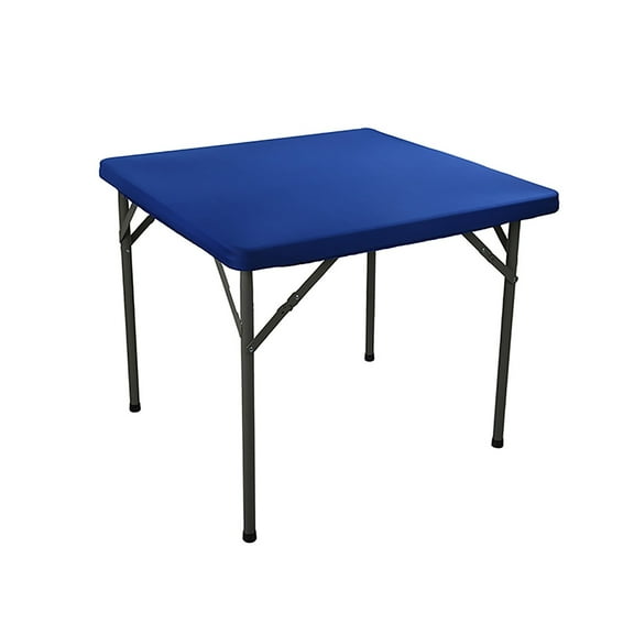 Elastic Fitted Square Tablecloth Polyester Table Cover for Kitchen Dining Outdoor Picnic Party Decoration, Spandex Stretch Card Table Cover Washable Square Table Cloth for Indoor Outdoor Use