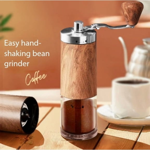 Manual Coffee Grinder Stainless Steel Adjustable Burr Portable Hand Mill