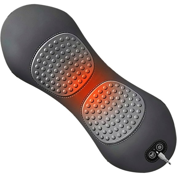 Smooth Spine Triple Fusion Back Massager with Heat, 3-in-1 Lumbar Massager for Lower Back Pain Relief, Smooth Vibration and Lifting for Neck, Shoulder and Spine