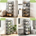 thumbnail image 5 of 5 Tier Bathroom Storage Shelf, 5-Tier Large Capacity Shelf Organizer, Multifunctional Storage Rack, Heavy Duty Storage Shelves Display Organizer for Balcony, Kitchen, Bathroom, Living Room, 5 of 6