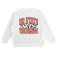 thumbnail image 5 of Women's Gameday Couture White NC State Wolfpack Oversized Faded Formation Premium Fleece Sweatshirt, 5 of 5
