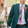 thumbnail image 5 of Paisley Boho Design Tie - Vintage Floral Satin Wedding Necktie for Men, Elegant & Dry Clean Only, 5 of 5