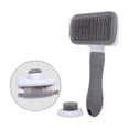 thumbnail image 2 of Self-Cleaning Slicker Brush for Cats – Pet Grooming Tool for Removing Mats,Tangles,and Loose Fur,Gray, 2 of 9