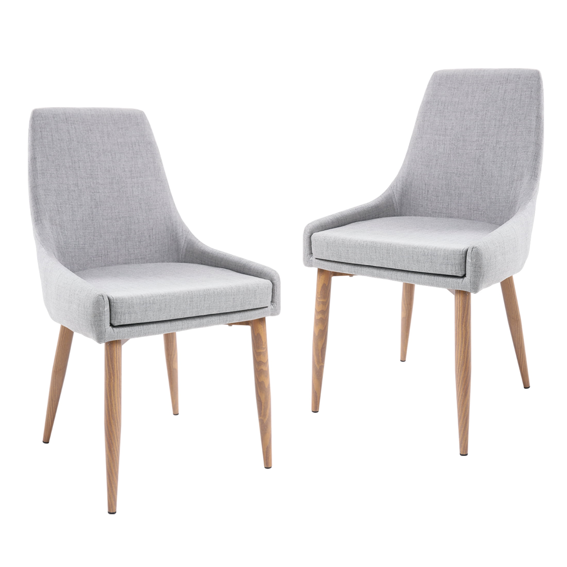 LEZIOA Dining Chair Set of 2 Kitchen Chair, with High Back and Metal