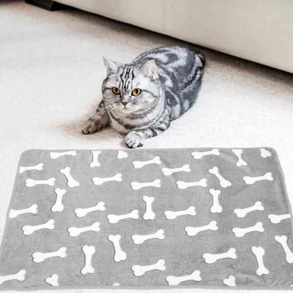 AURARMLET Cozy Throw Blankets Grey Dog Blanket 1Set for Indoor Use