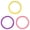Yellow*1+Purple*1+Pink*1, variant on 3-Pack Cat Self Groomer for Cardboard Box, DIY Grooming Brush Ring for Cat House Door Hole, Hands-Free Corner Scratching Brush for Removing Loose Hair & Shedding (Yellow*3)