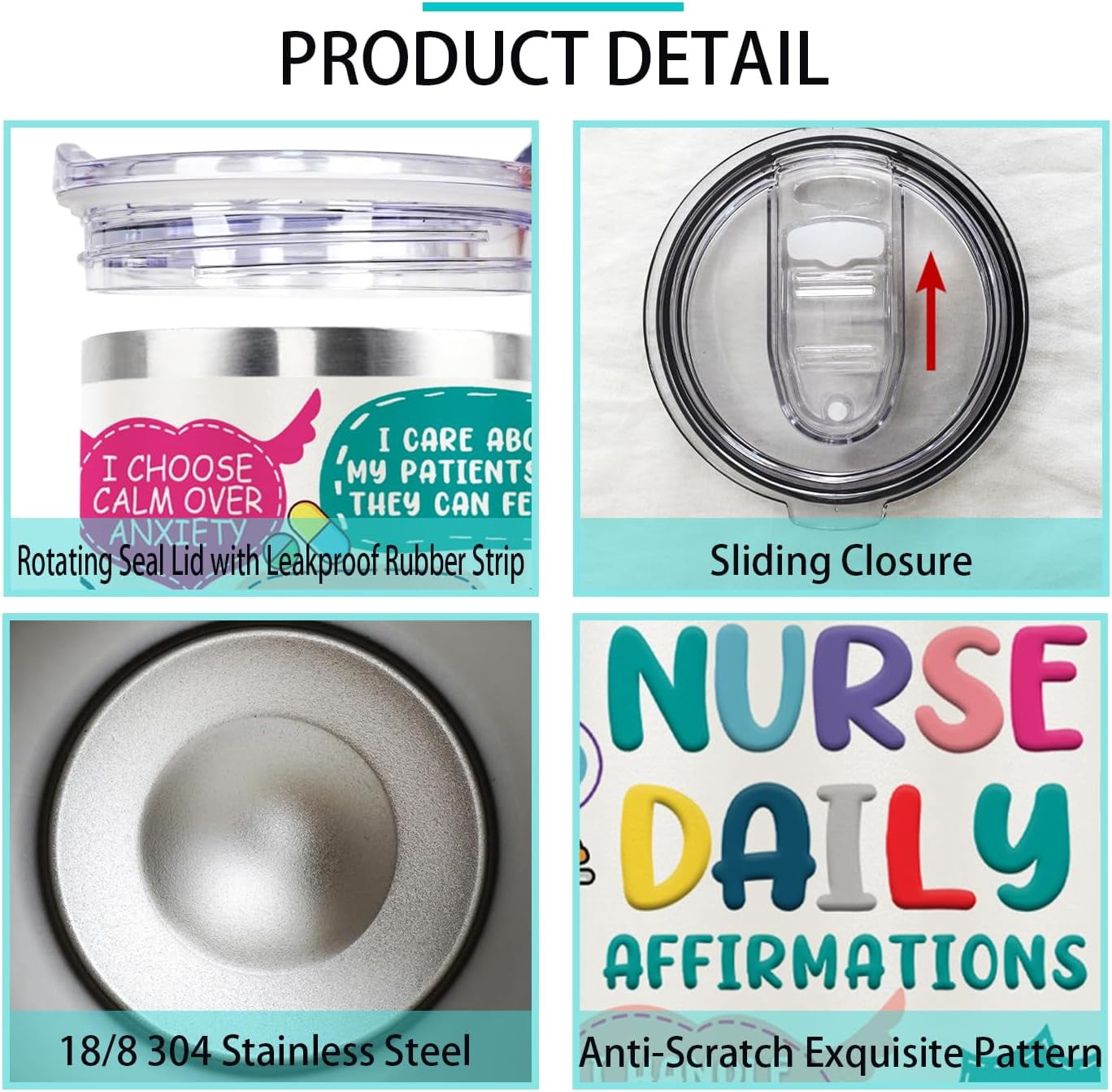 Nurse Gifts for Women Nurse Tumbler Nurse Coffee Mug Cup with Lid and Straw - 40 Oz Stainless Steel Insulated Water Bottle - Gifts for Practitioner Nurse Nursing Student Men Women