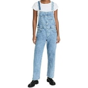 Free People Womens Ziggy Denim Overalls X-Large Powder Blue