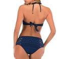 thumbnail image 5 of 2DXuixsh Bathing Suits for Juniors Shorts Neck Women's Waist High Swimsuit V Two Pieces Crochet Set Lace Bikini Swimwears Set Swimsuits for Women 3 Piece Blue Xxl, 5 of 6