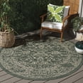 thumbnail image 2 of SAFAVIEH Courtyard Ilija Medallion Indoor/Outdoor Area Rug, Dark Green/Beige, 6'7" x 6'7" Round, 2 of 10