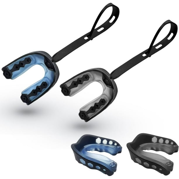 2PCS Sports Mouth Guard Mouthpiece Football Mouth Guard with Strap