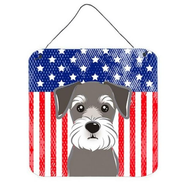 American Flag & Schnauzer Wall or Door Hanging Prints
