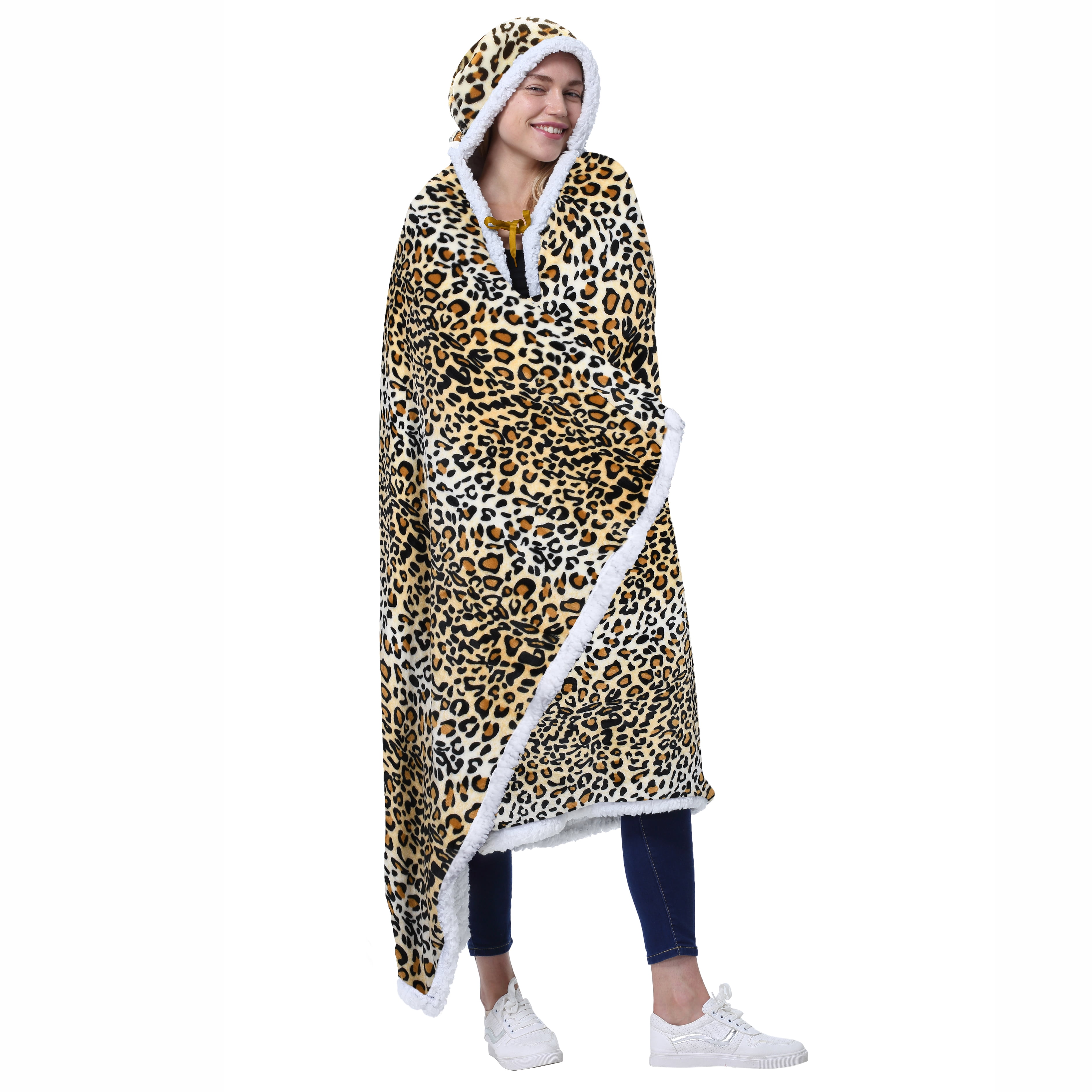 Catalonia Wearable TV Blanket with Sleeves Arms Warm Micro Plush Sherpa Fleece for Adult Large Wrap Throw Robe 72 x 55”