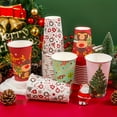 thumbnail image 3 of 100pcs Sunspire 16oz Christmas Paper Cups with Festive Designs - Including Reindeer, Snowflakes, and Candy Canes - Perfect for Holiday Coffee, Tea, and Beverages, BPA-Free, Hand Wash Only, Christmas, 3 of 6