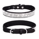 thumbnail image 1 of Conjunto combinado de correa de perro con collar de cachorro de perro y gato con diamantes de imitación de cuero de gamuza suave, 1 of 5