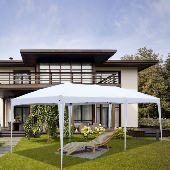 Cfowner 10' x 20' Party Canopy Tents, Portable Sunshade Shelter Folding Gazebo Canopy, White