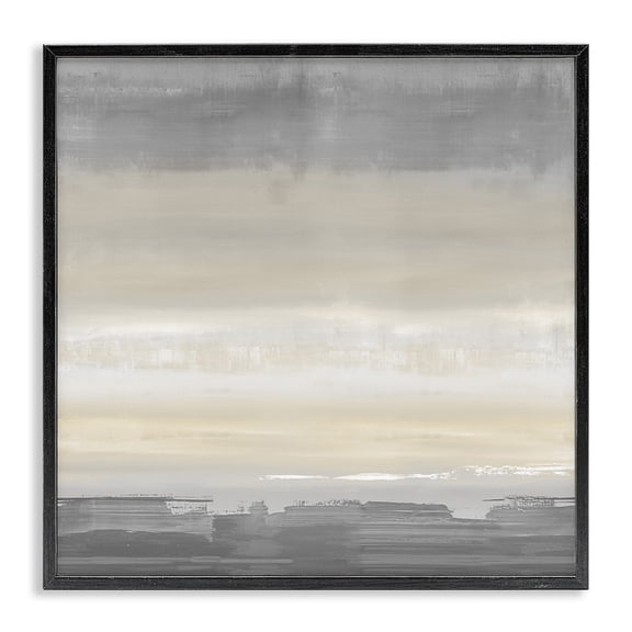 Stupell Industries Contemporary Grey Abstract Landscape Black Framed Giclee Art, 12 x 12, by Rachel Springer