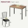 thumbnail image 6 of Kojooin Dining Table Set for 4,Kitchen Table and 4 Chairs,5 Piece Kitchen Dining Room Table Set,Wood Modern Rectangle Dinner Table with Upholstered Seat,Dinette Furniture for Breakfast,Home Office, 6 of 7